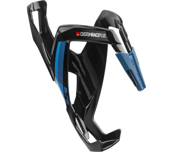ELITE ELITE Flaschenhalter Custom Race Plus Schwarz/Blau Glänzend