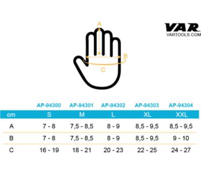 VAR Mechaniker-Handschuhe AP-9430x M Produktbild 2