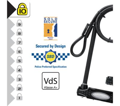 Master Lock Bügelschloss 8285LW Schwarz 13 mm x 280 mm x 110 mm / 10 mm x 1200 mm Schlüssel Produktbild 2