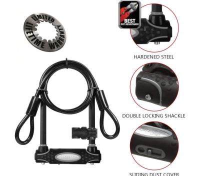 Master Lock Bügelschloss 8274 Schwarz 13 mm x 210 mm x 110 mm / 10 mm x 1200 mm Schlüssel Produktbild 1