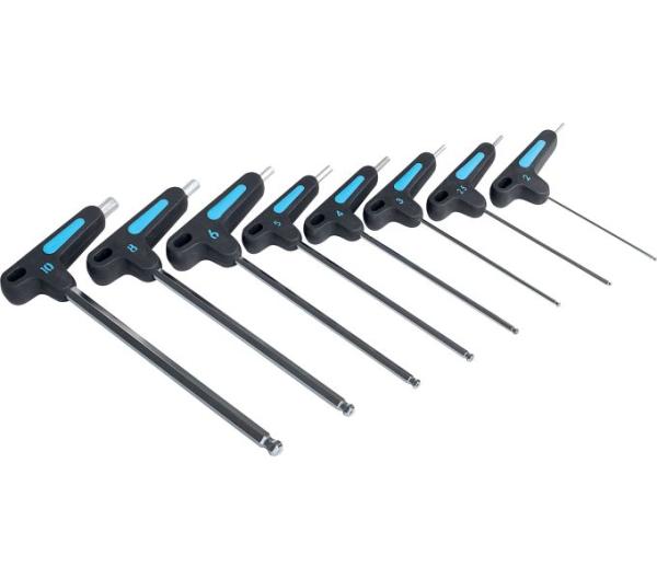 PRO Innensechskantschlüsselset T-Form mit Halter 2/2.5/3/4/5/6/8/10 mm