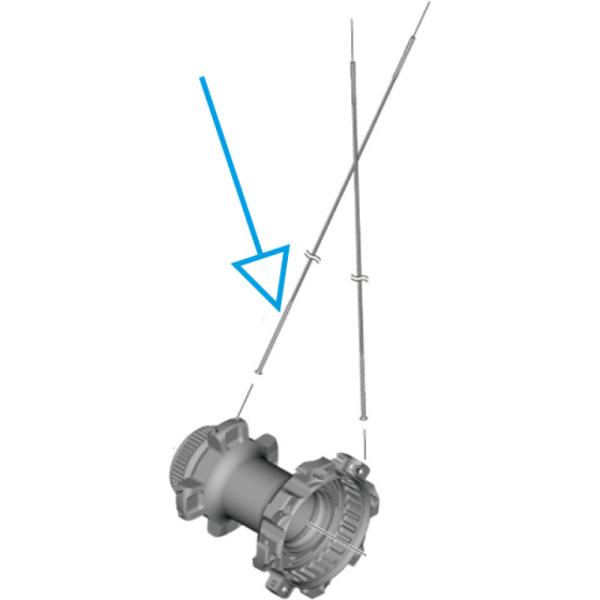 SHIMANO Speiche WH-R9270 HR rechts (C50)/ HR links (C36)