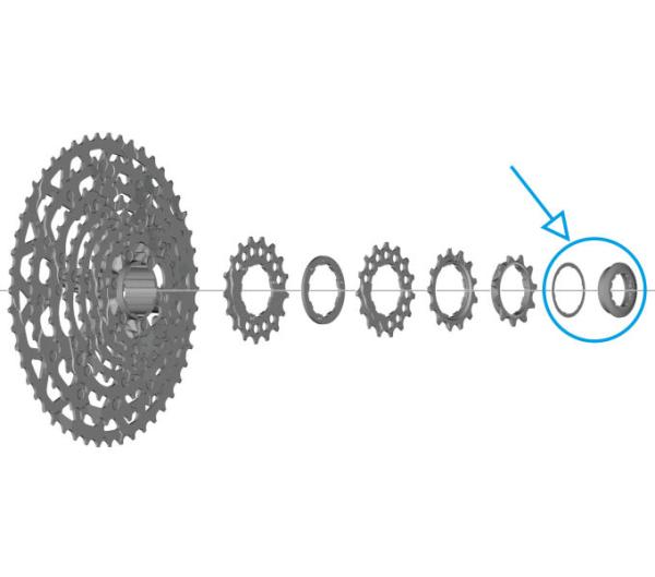 SHIMANO CS-LG700 Verschlussring mit Unterlegscheibe