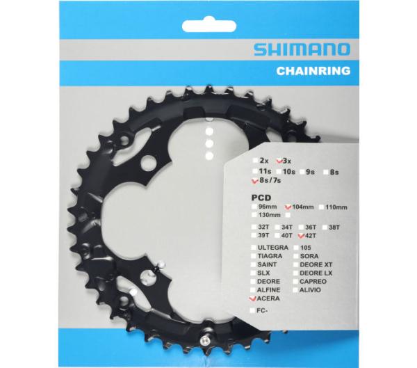 SHIMANO Kettenblatt ACERA FC-M361 42 Zähne für KSR