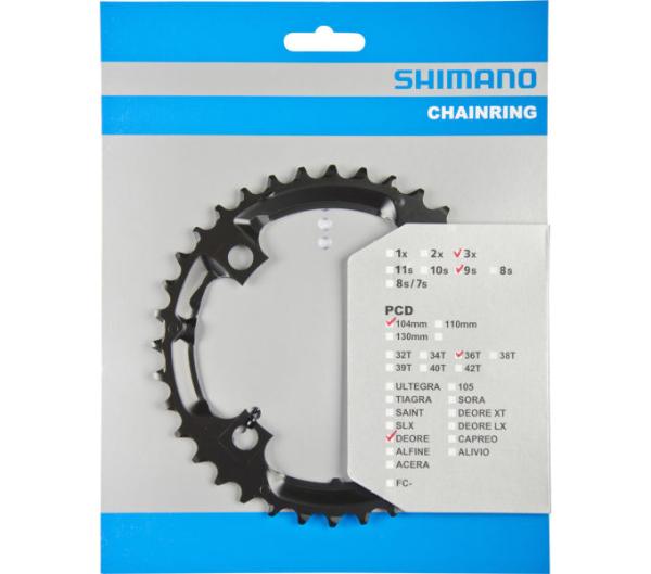 SHIMANO Kettenblatt DEORE FC-M590, FC-M591 36 Zähne