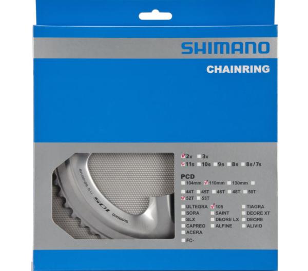 SHIMANO Kettenblatt 105 FC-5800 52 Zähne Silber