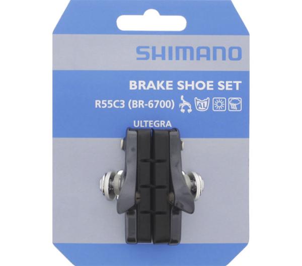 SHIMANO Bremsschuh R55C3 Cartridge BR-6700 1 Paar Für Alufelge Grau