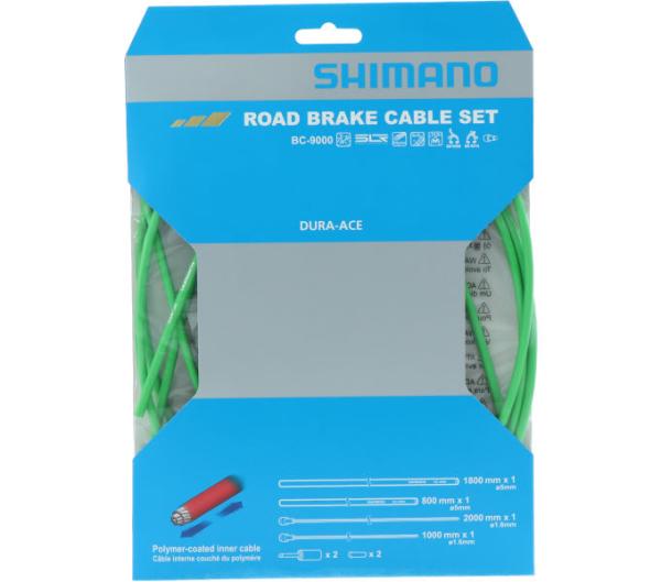 SHIMANO Bremszug-Set DURA-ACE polymerbeschichtet Grün